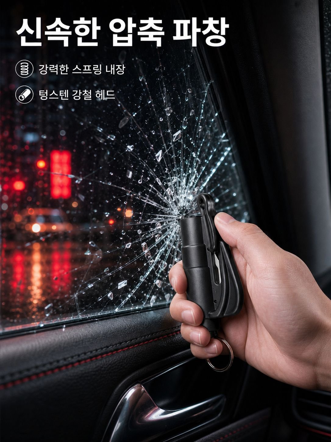 차량 탈출용 비상 망치 안전 해머 벨트 절단기