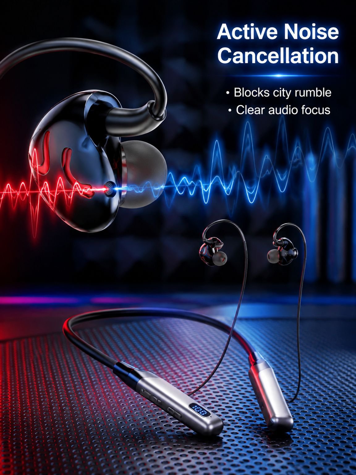 Wireless sports earphones compatible with Huawei smartphones