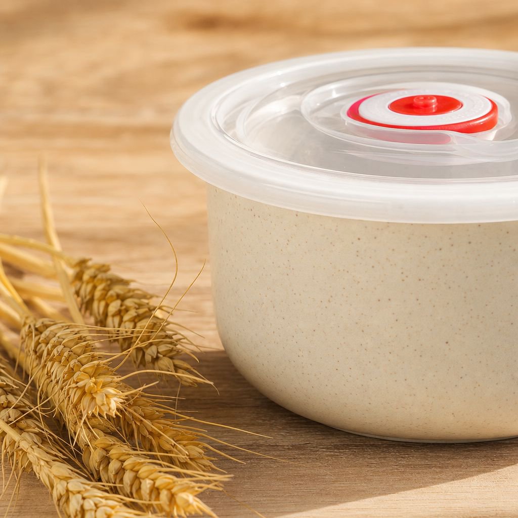 Récipient alimentaire écologique en paille de blé