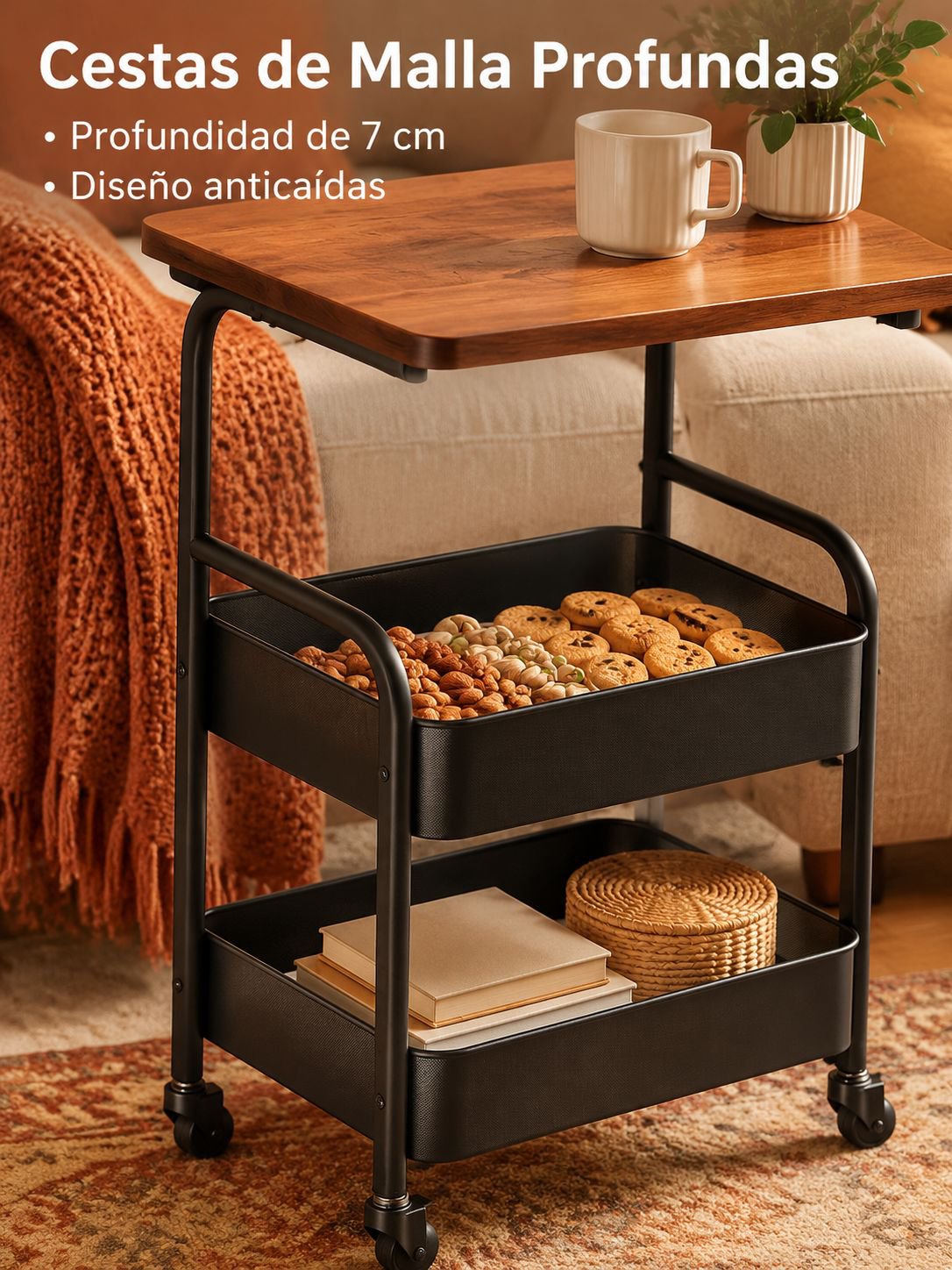 Mesita auxiliar decorativa y funcional
