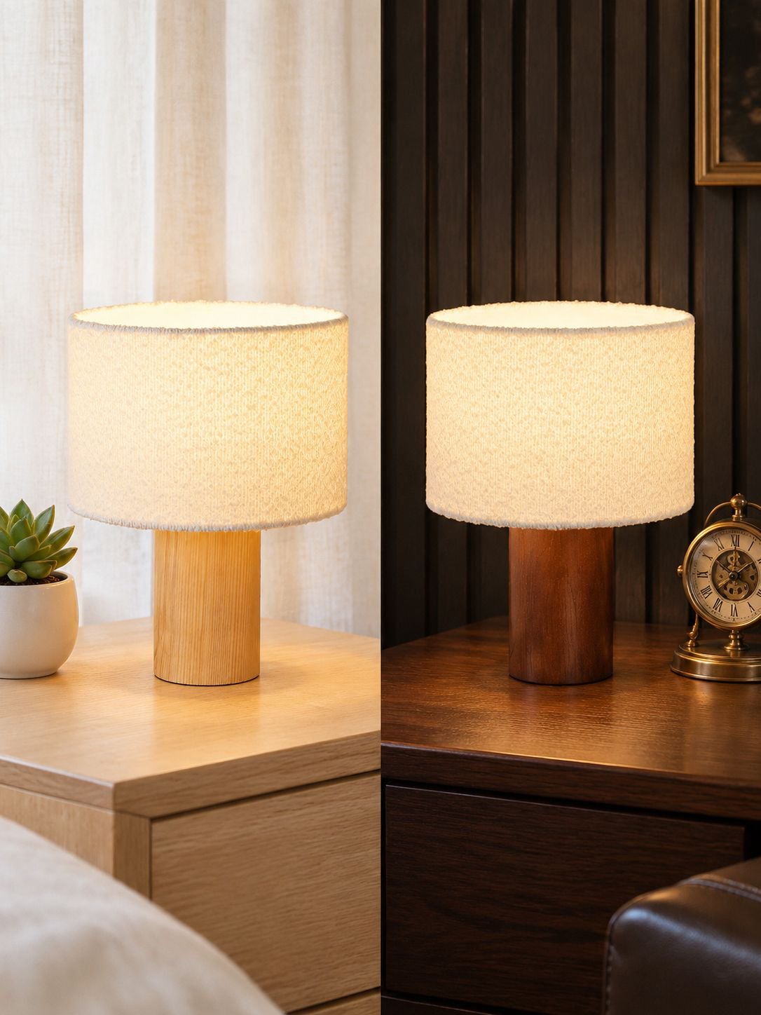 Gemütliche Schlafzimmerbeleuchtung mit Vintage Lampe