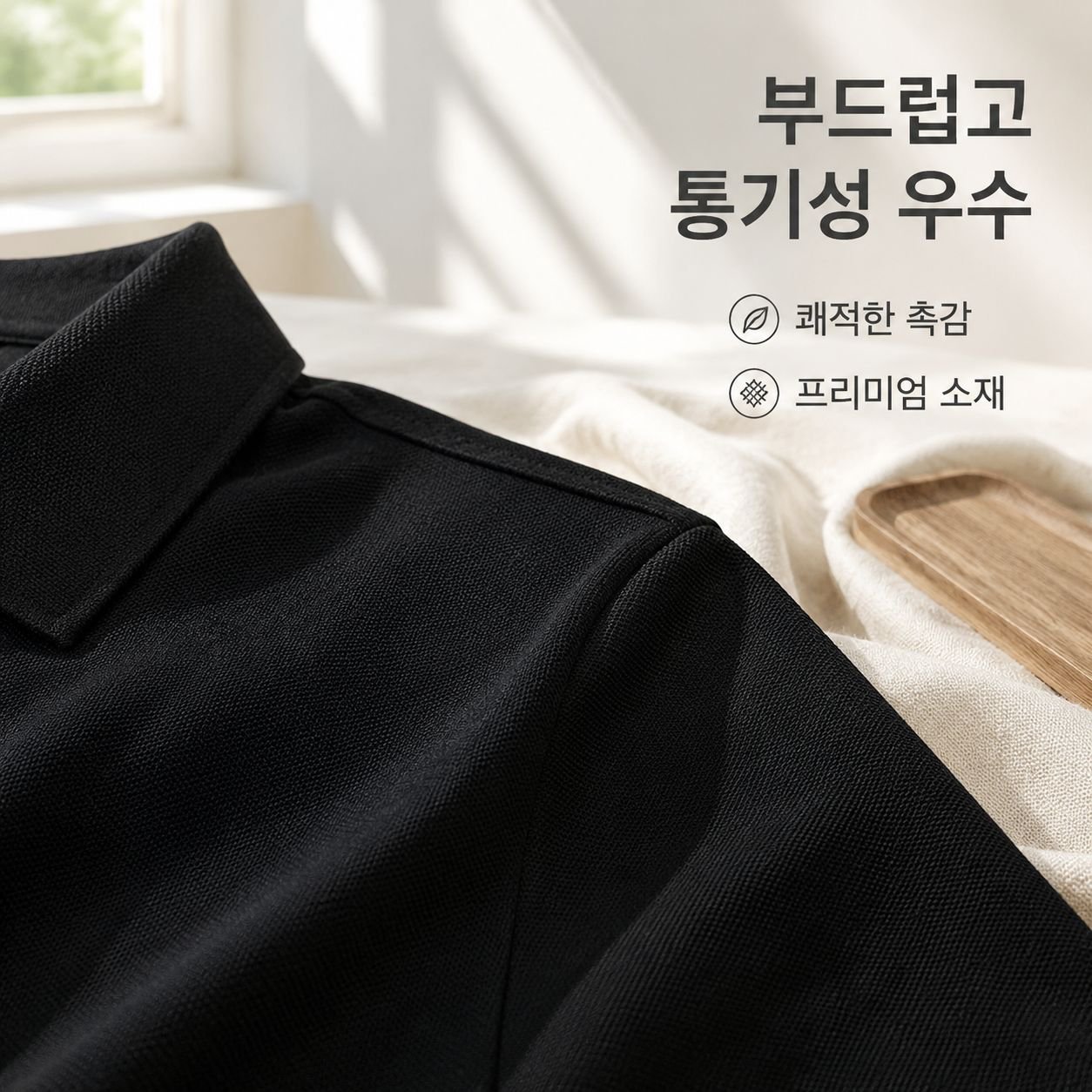 단색 반팔 폴로 셔츠