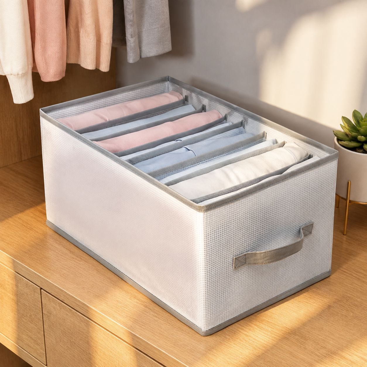 8-compartment divider organizer for tidy underwear storage