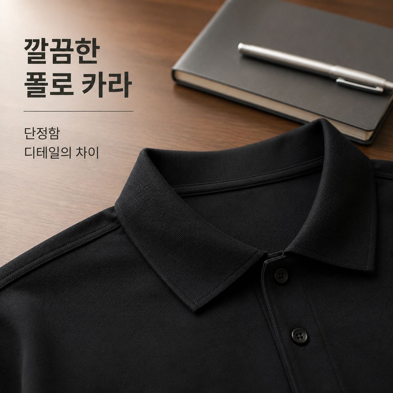 단색 반팔 폴로 셔츠