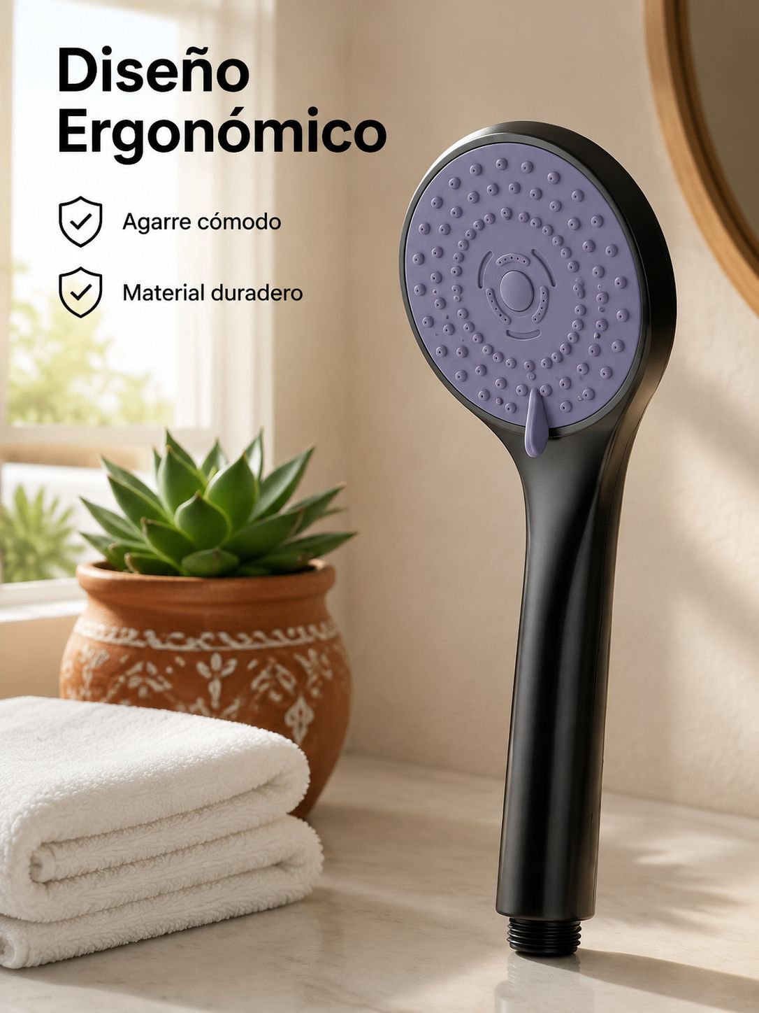 Cabezal de ducha de alta presión con manguera, juego para baño en casa y dormitorio