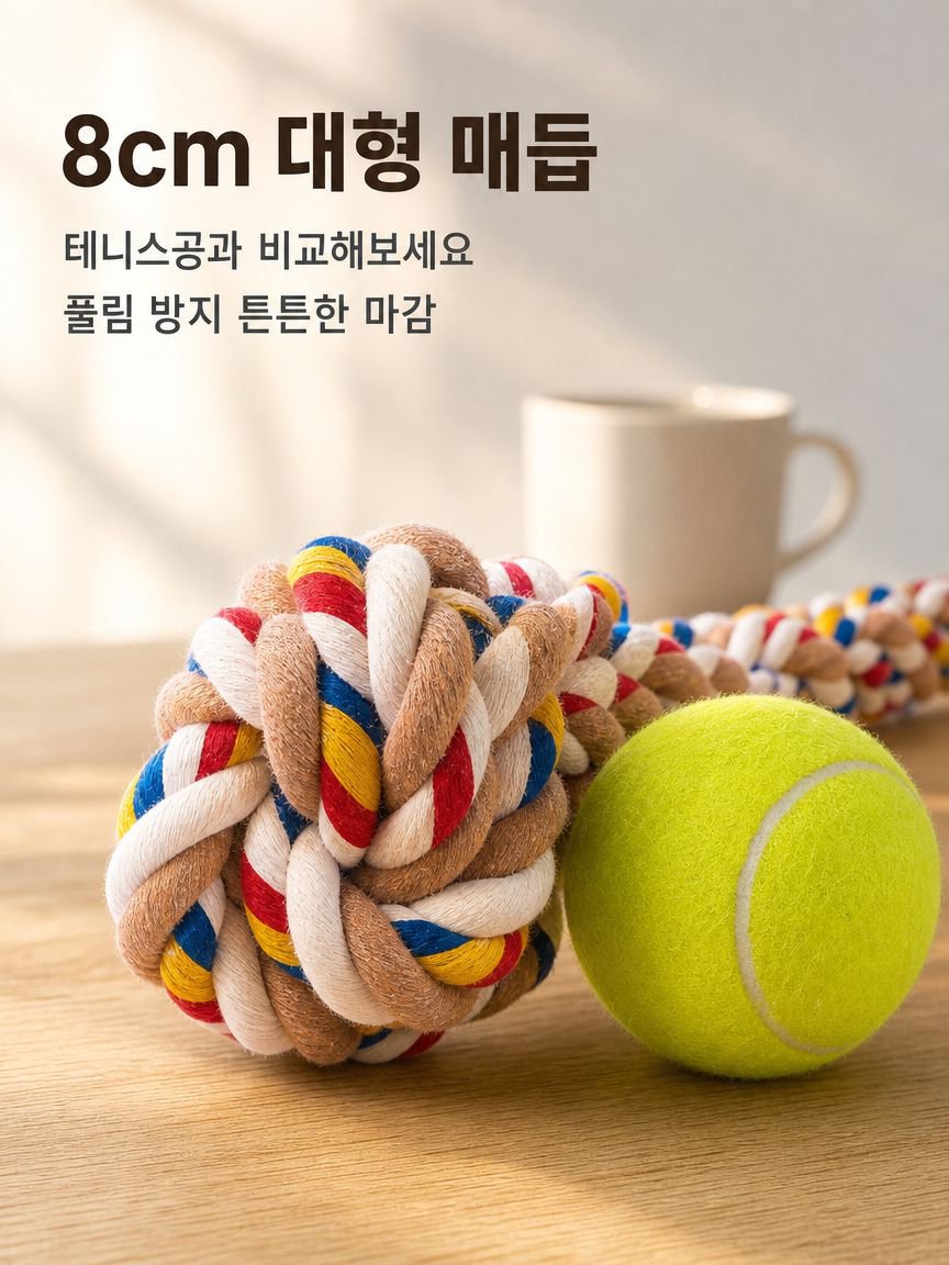 대형 로프 씹는 장난감 (강아지용)