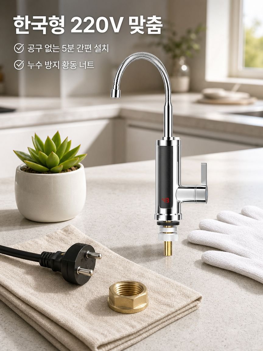 전기 온수 수도꼭지