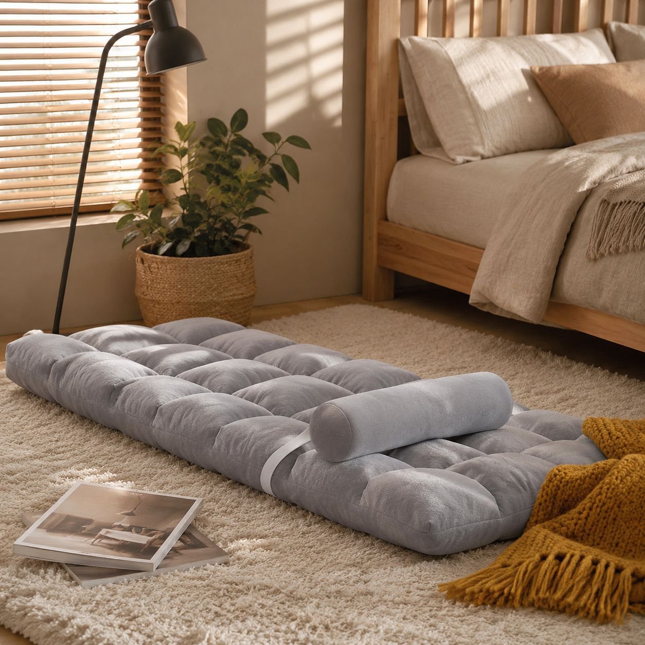 Balcony Bay Window Leisure Lazy Sofa, Comfortable Backrest for Autumn and Winter Bedroom