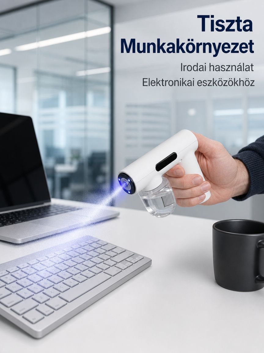 Hordozható kékfényes fertőtlenítő tisztító permetezőpisztoly