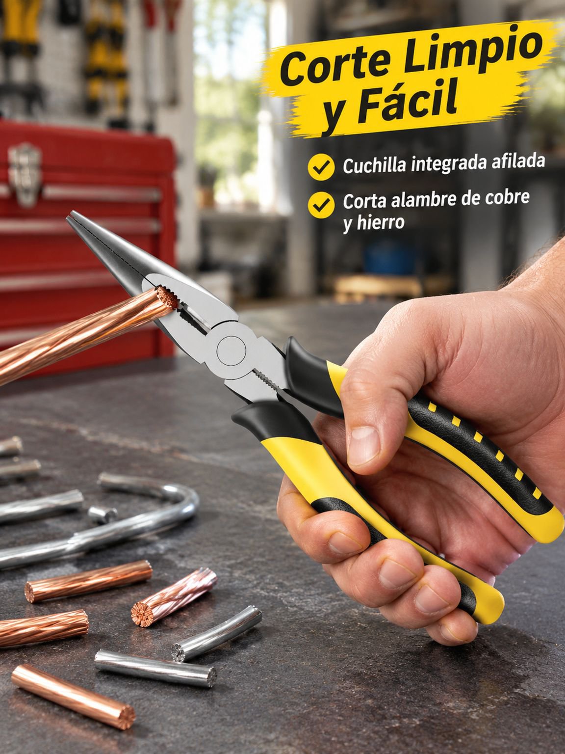 Herramienta de mano con punta fina para bricolaje y reparaciones
