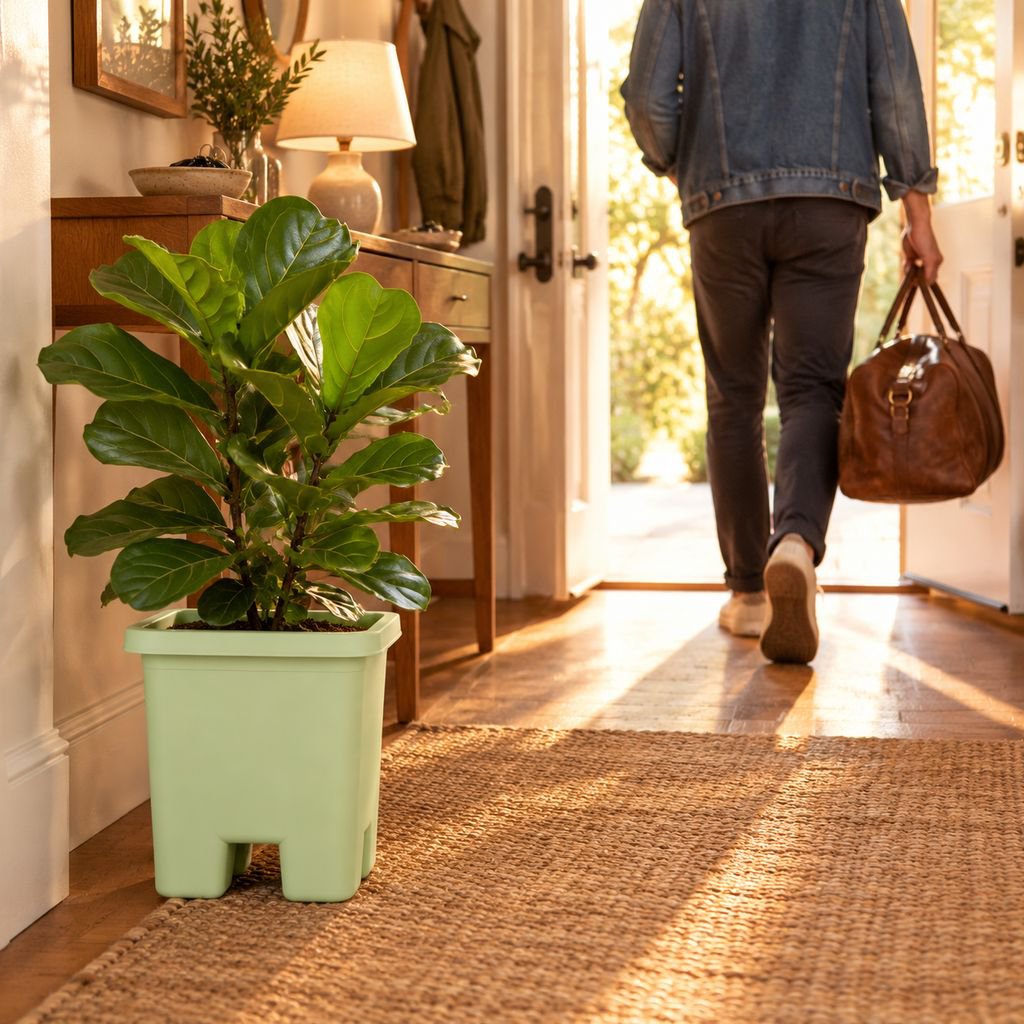 Large Capacity Square Self-Watering Flower Pot