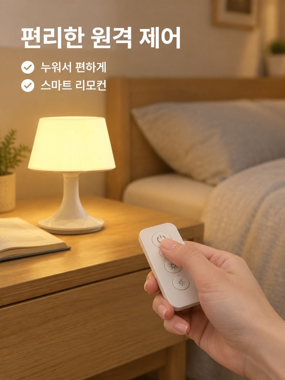 LED 리모컨 충전식 야간 조명