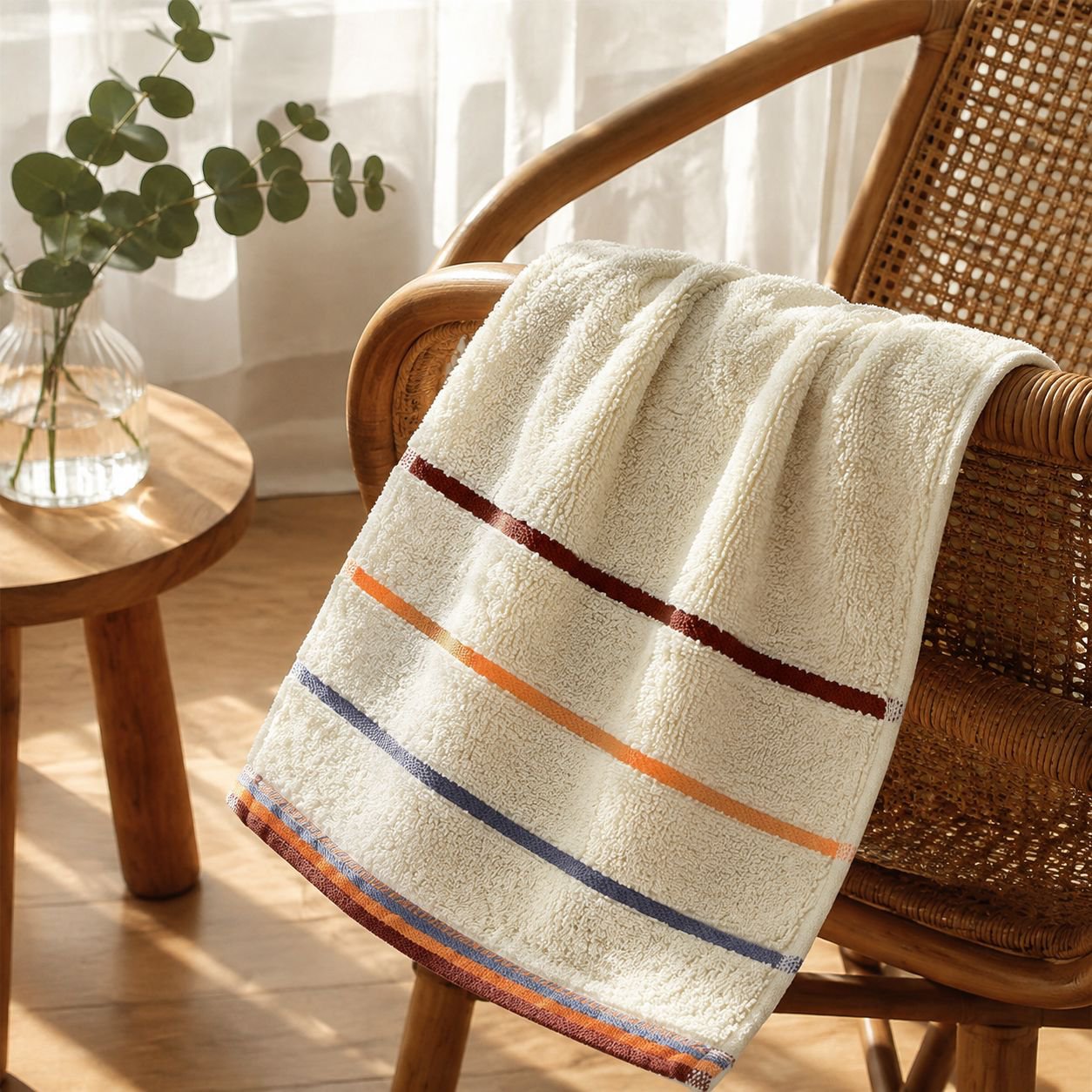 Close-up of lint-free face cloth texture