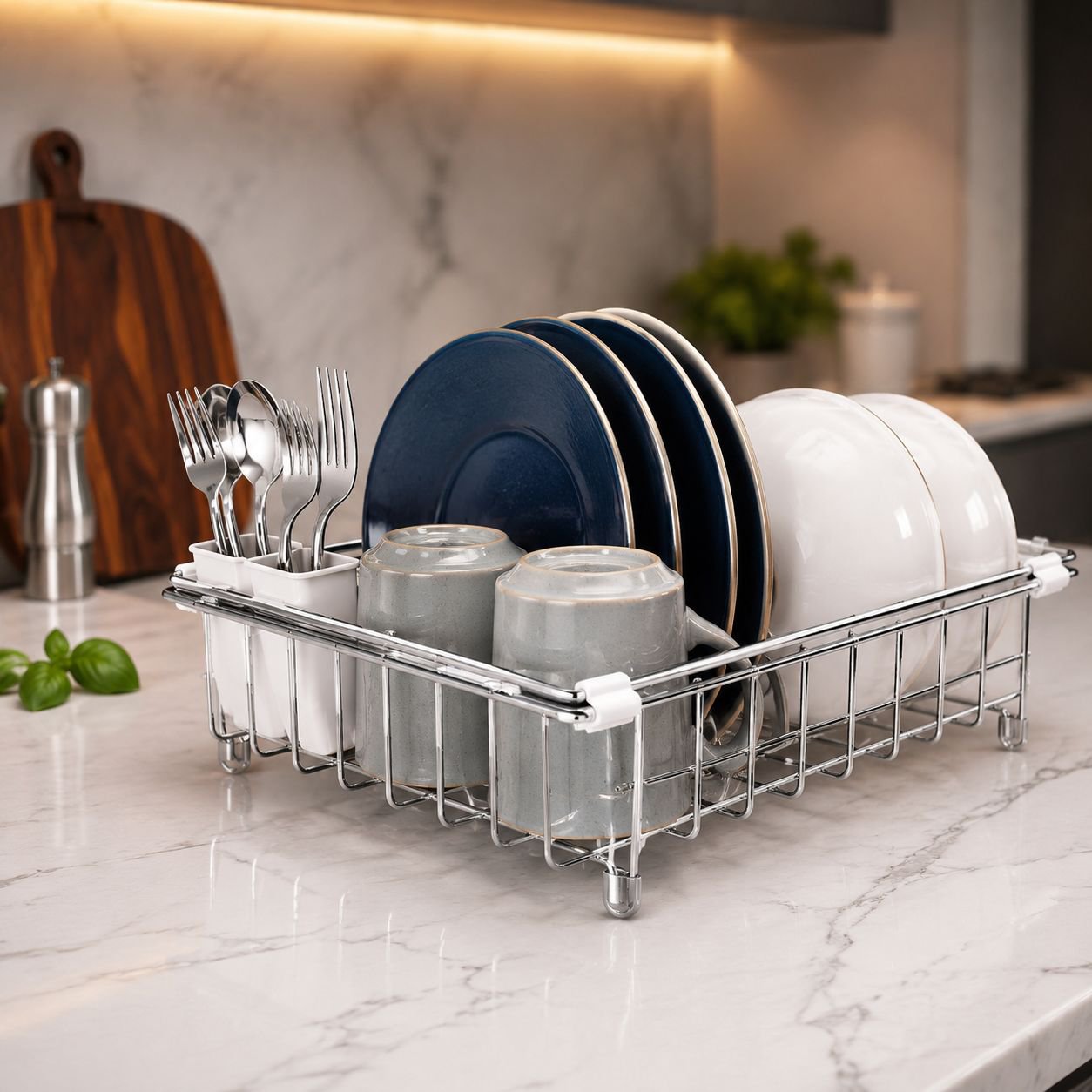 Multi-functional Sink Dish & Utensil Organizer
