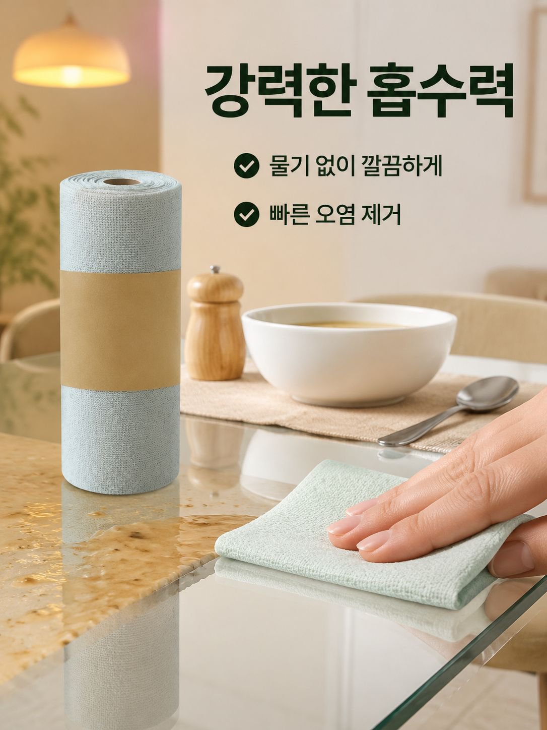 두꺼운 흡수 일회용 설거지 행주