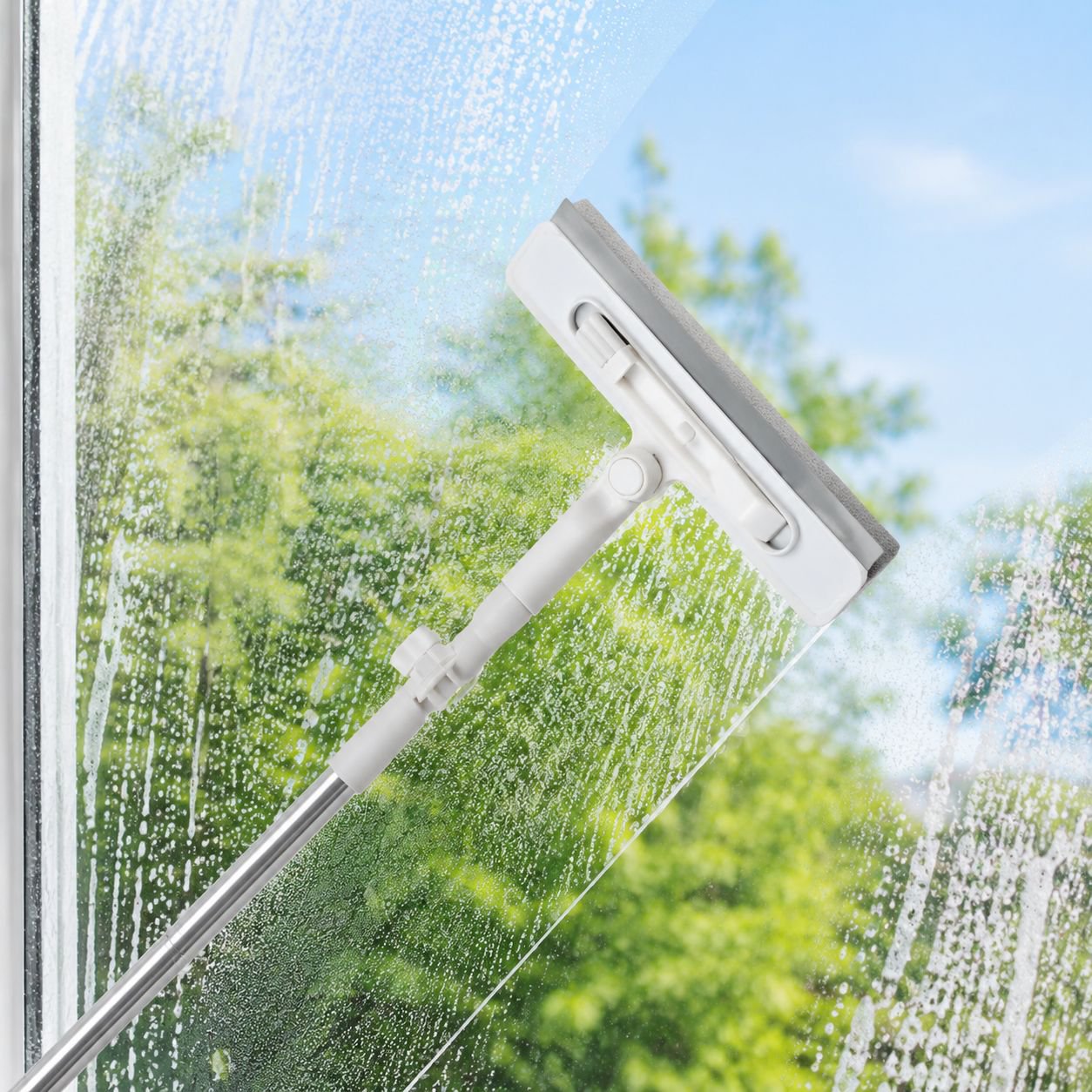 Three-color dual-omnidirectional glass cleaner