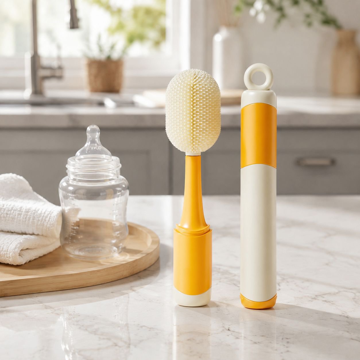6-in-1 Bottle and Cup Brush, Multifunctional Portable Cleaning Tool