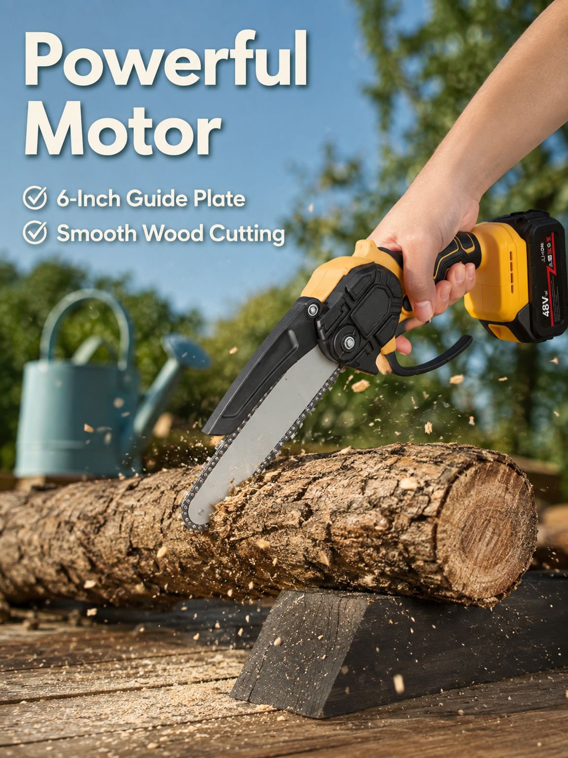 Portable 6-Inch High-Power Electric Chainsaw