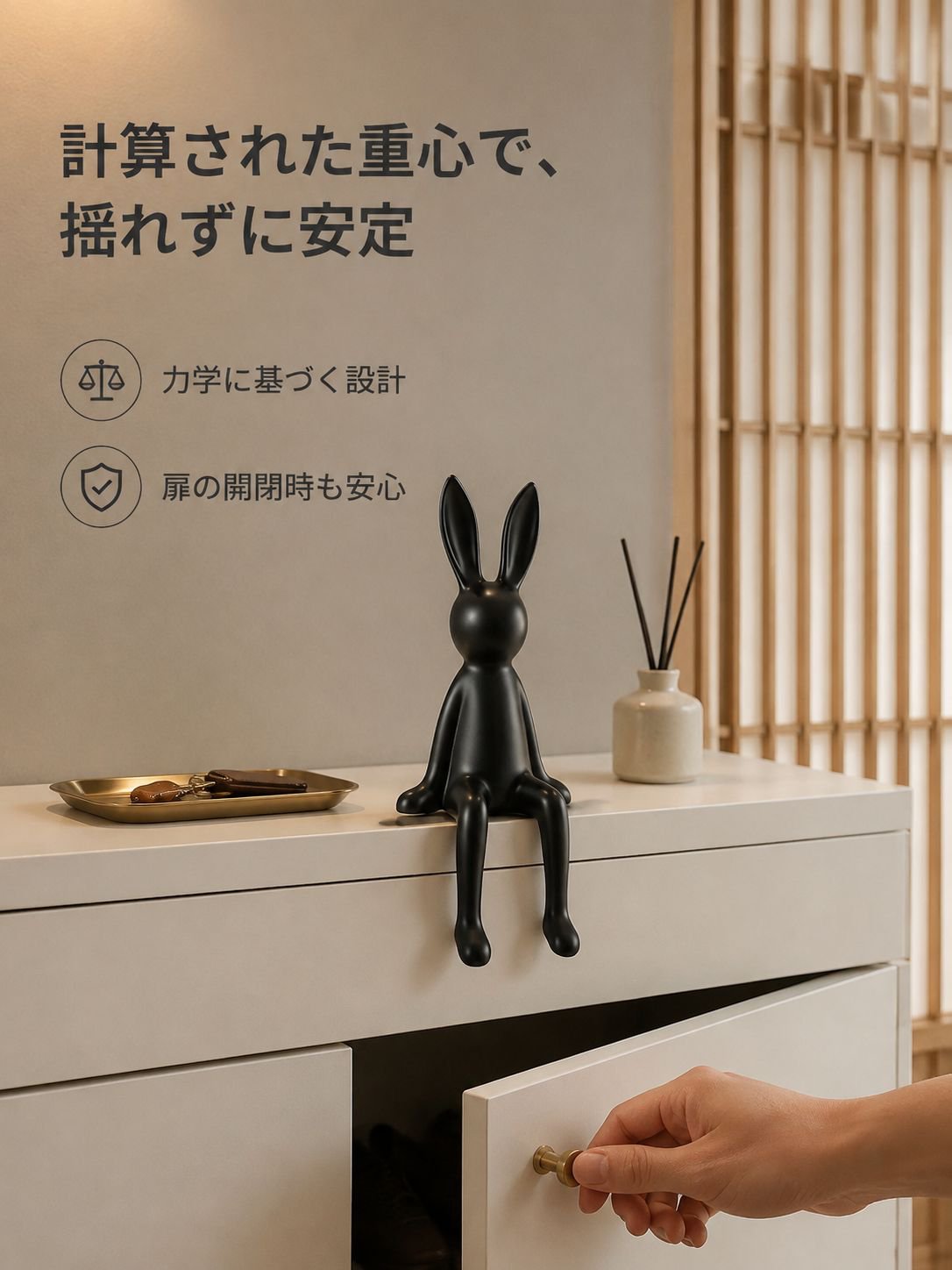 ハンドメイドのウサギセラミック飾り