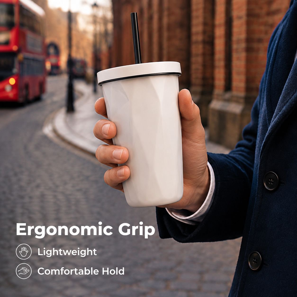 Outdoor portable straw cup