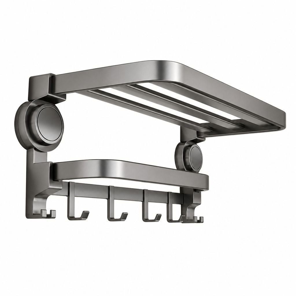 Étagère murale de salle de bain sans perçage à ventouse
