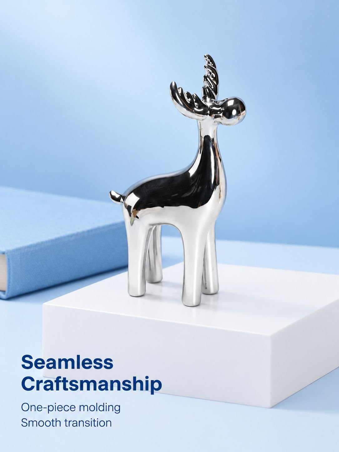 Ceramic deer electroplating process silver plated handicrafts ornaments