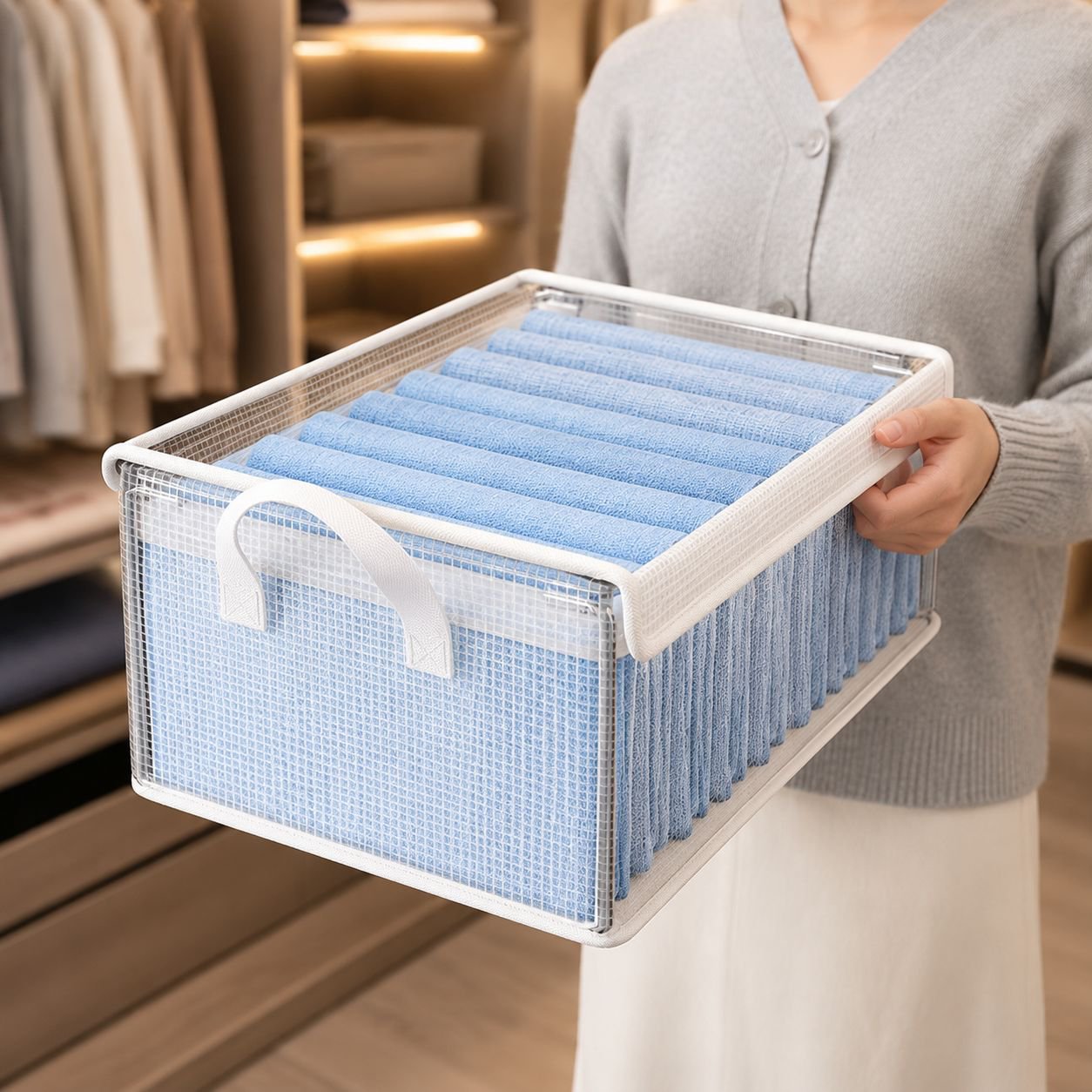Spacious household storage cabinet with multiple shelves