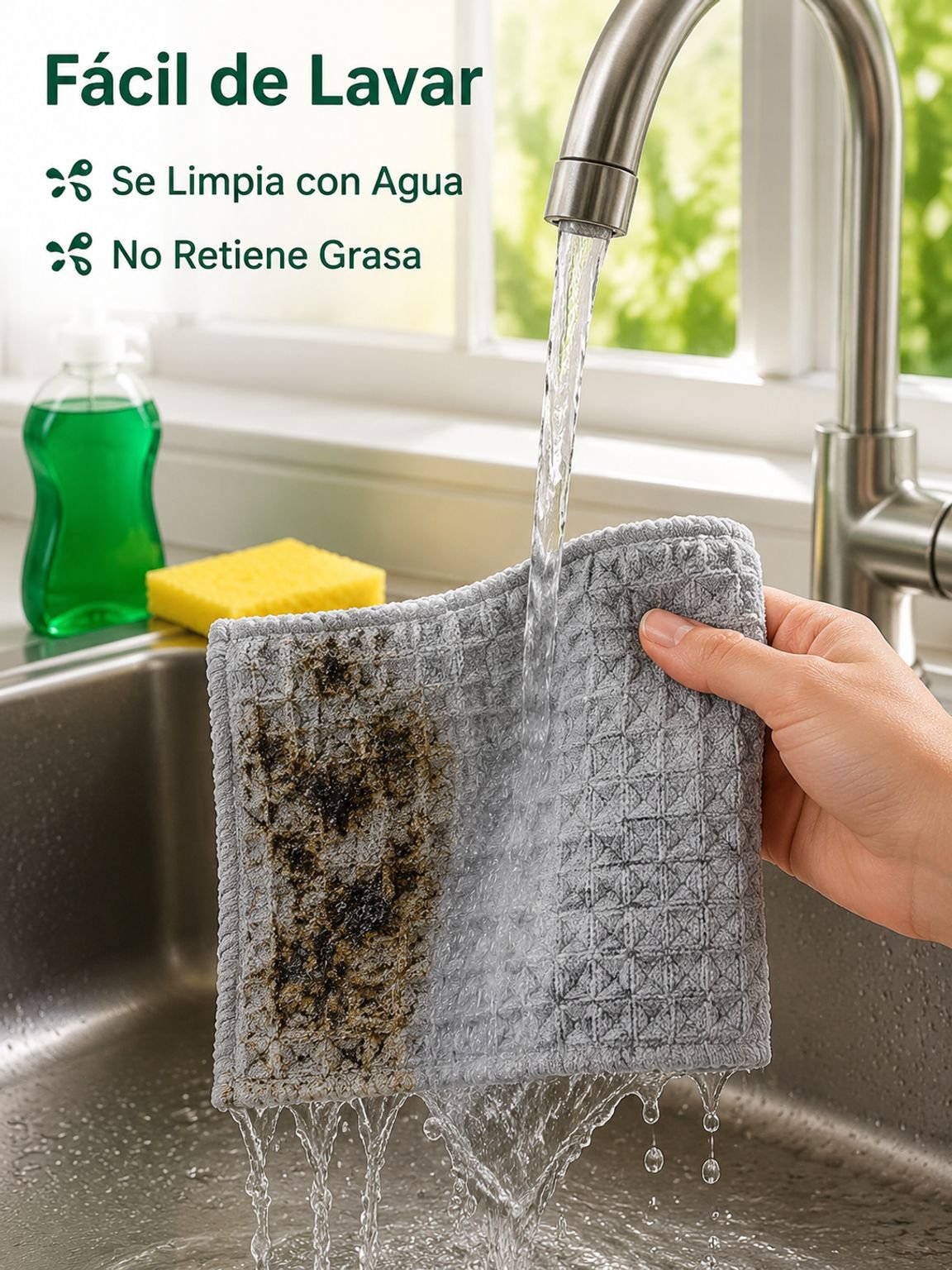 Paño de limpieza de cocina de microfibra grueso