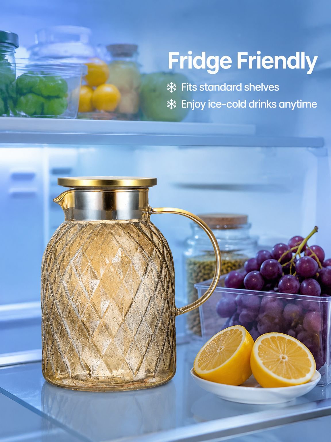 Large capacity glass water bottle