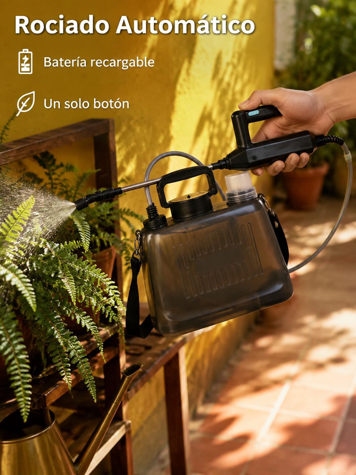 Pulverizador pequeño con batería de litio, rociador automático para jardinería doméstica