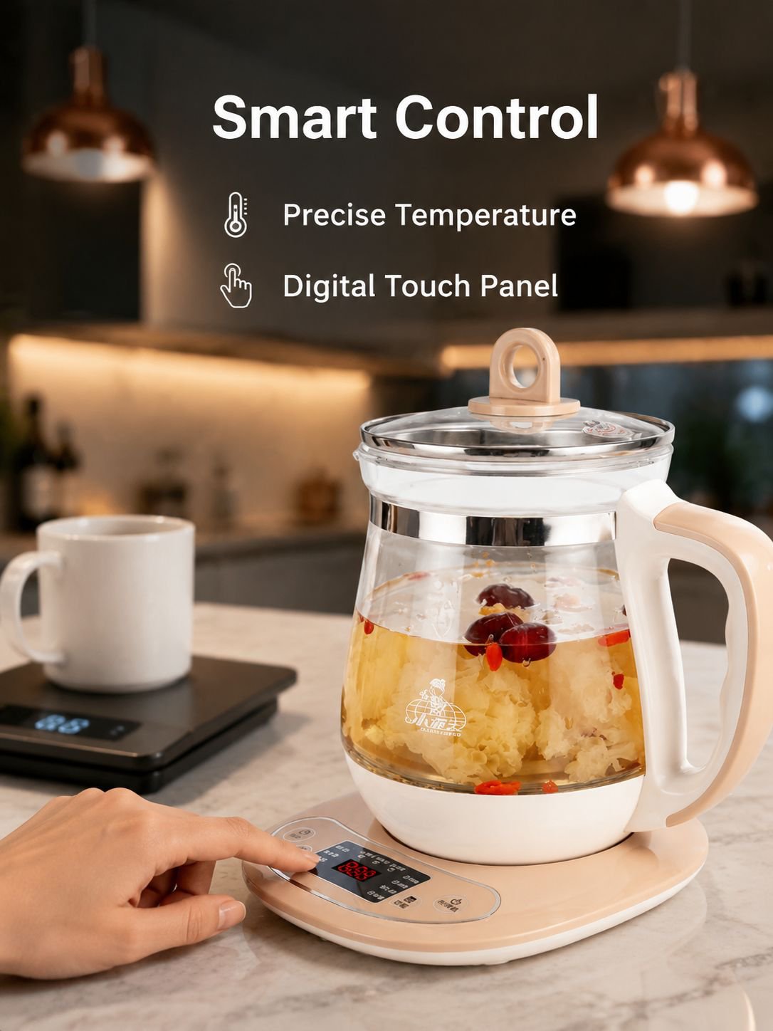 Multifunctional High Borosilicate Glass Health Kettle