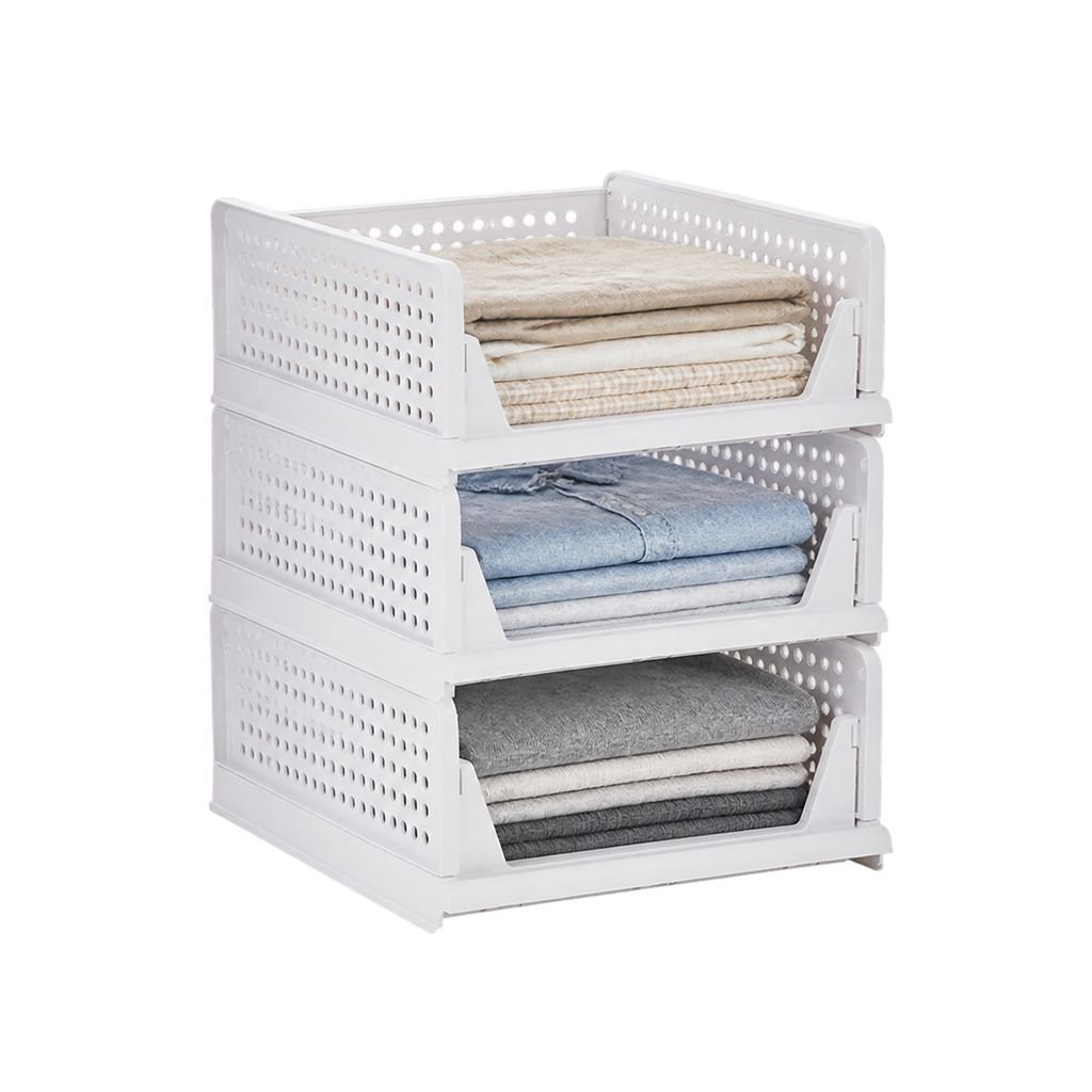 Multi-layer Plastic Wardrobe Drawer Storage Rack