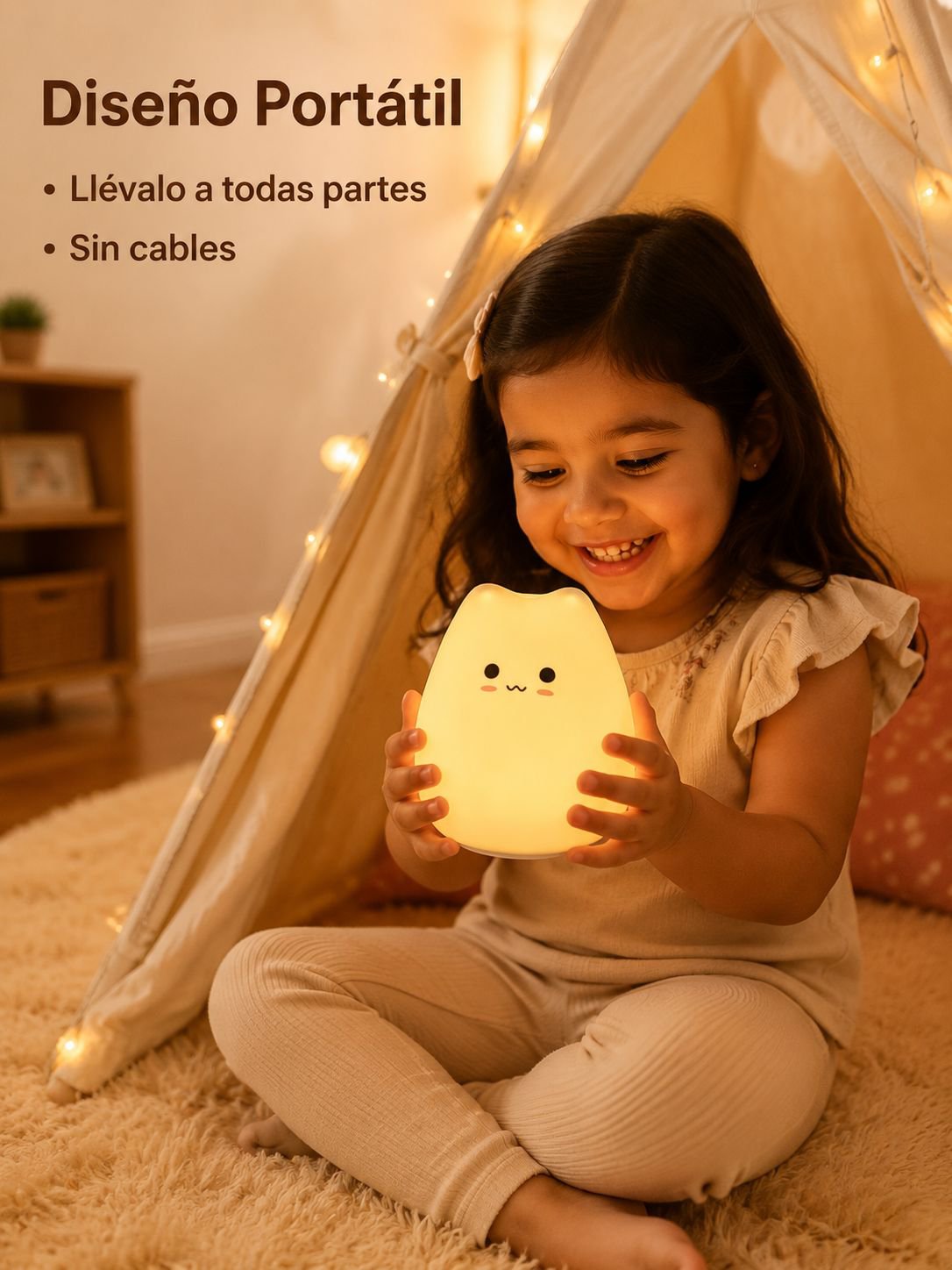 Lámpara de noche de silicona con forma de caricatura , lámpara de mesa para niños