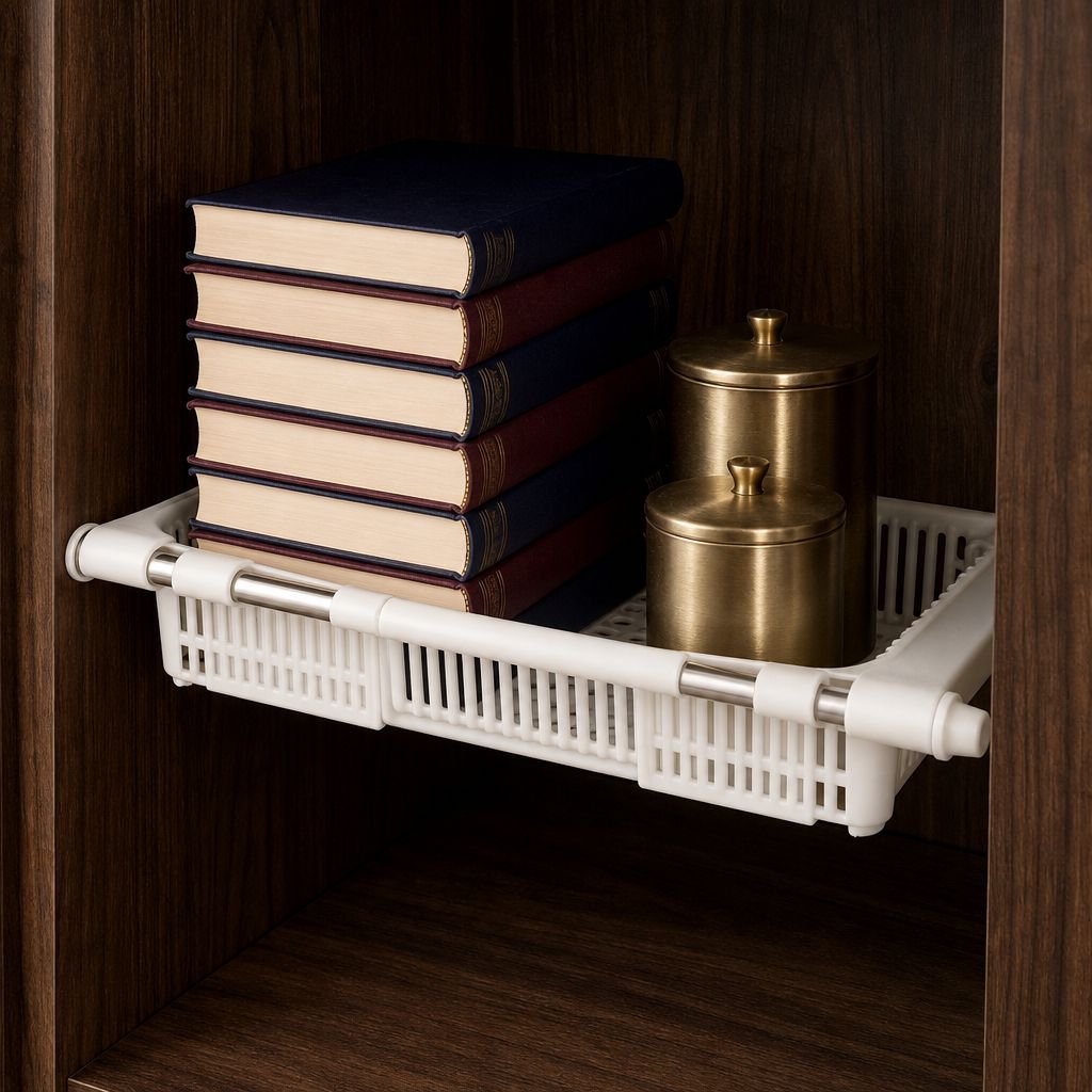 Versatile storage divider organizing student wardrobe