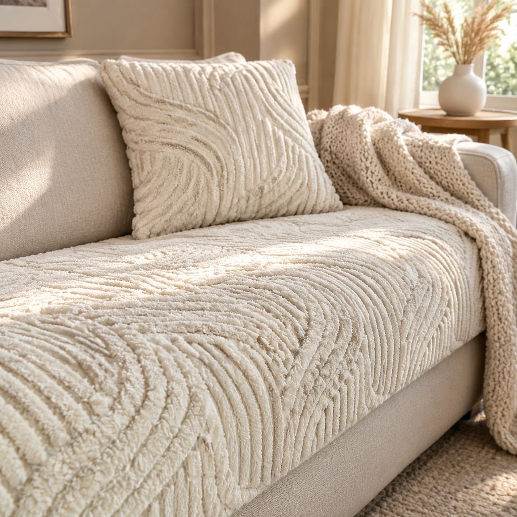 Comfortable Cotton Velvet Sofa Sofa Cushion Household Breathable Back AntiSlip Particles AntiSlip