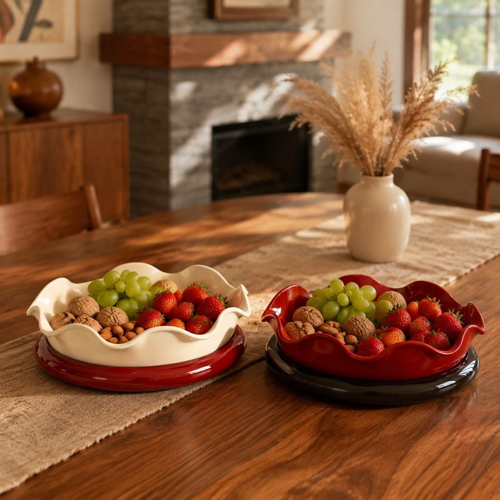 Rotating fruit tray for home living room, a luxurious and sophisticated snack and dried fruit tray/t