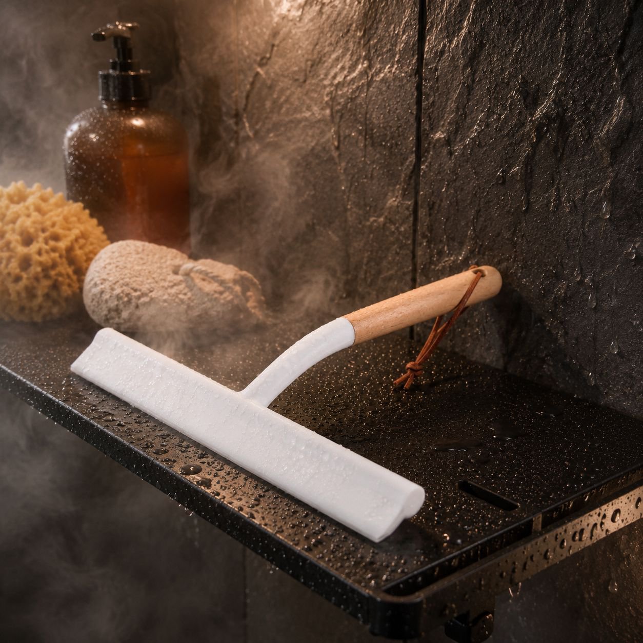 Compact Silicone Squeegee for Quick Cleanups