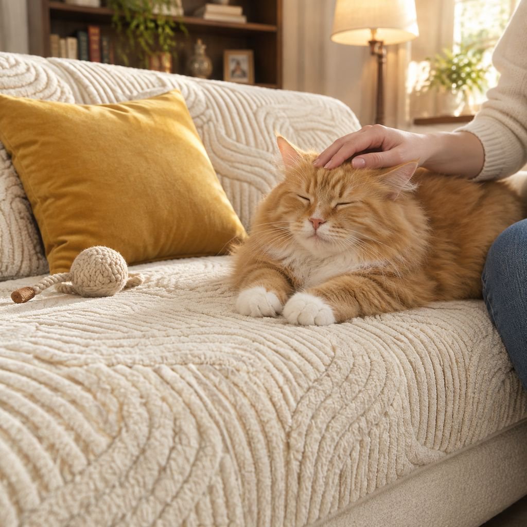 Comfortable Cotton Velvet Sofa Sofa Cushion Household Breathable Back AntiSlip Particles AntiSlip