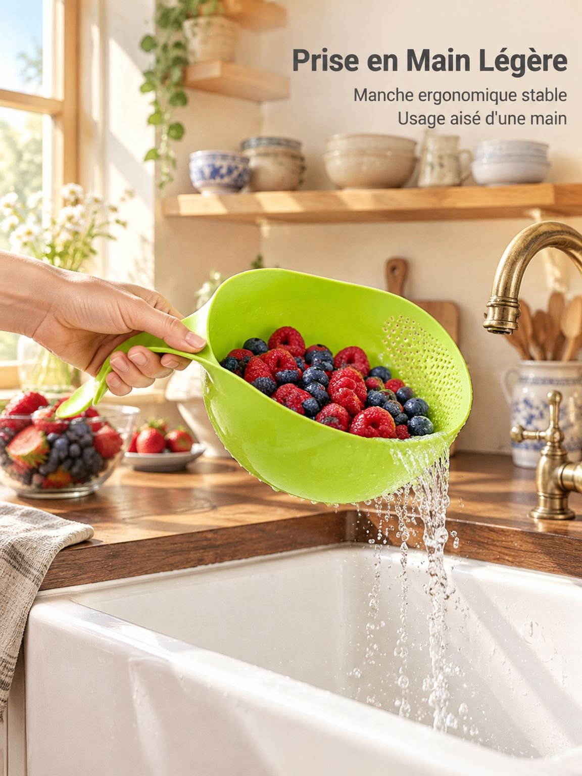 Panier égouttoir multifonction pour riz
