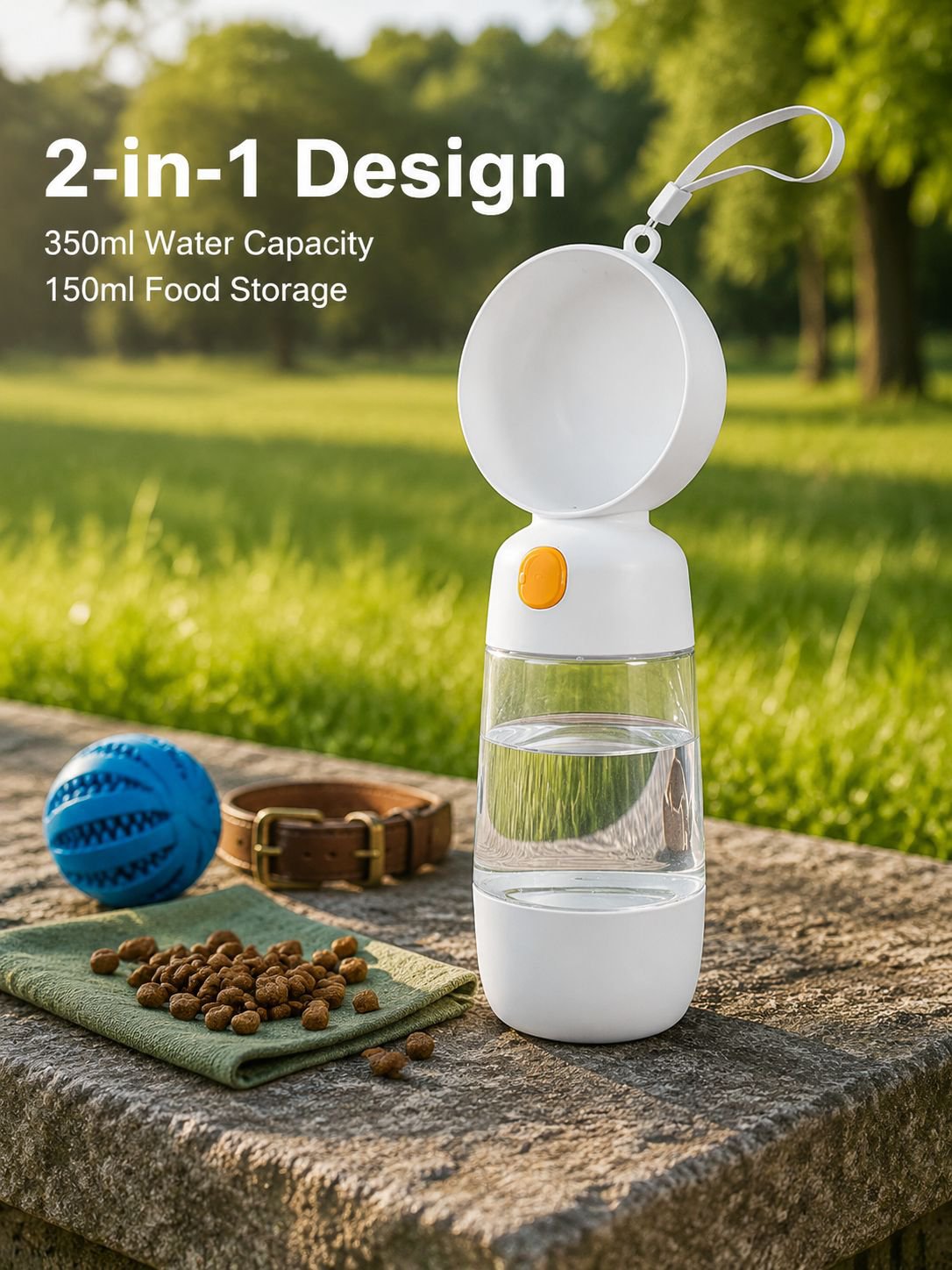 Pet Outdoor Water Cup Walking Dog Walking Cup Food Storage Bottle Dog Portable Drinking Waterer