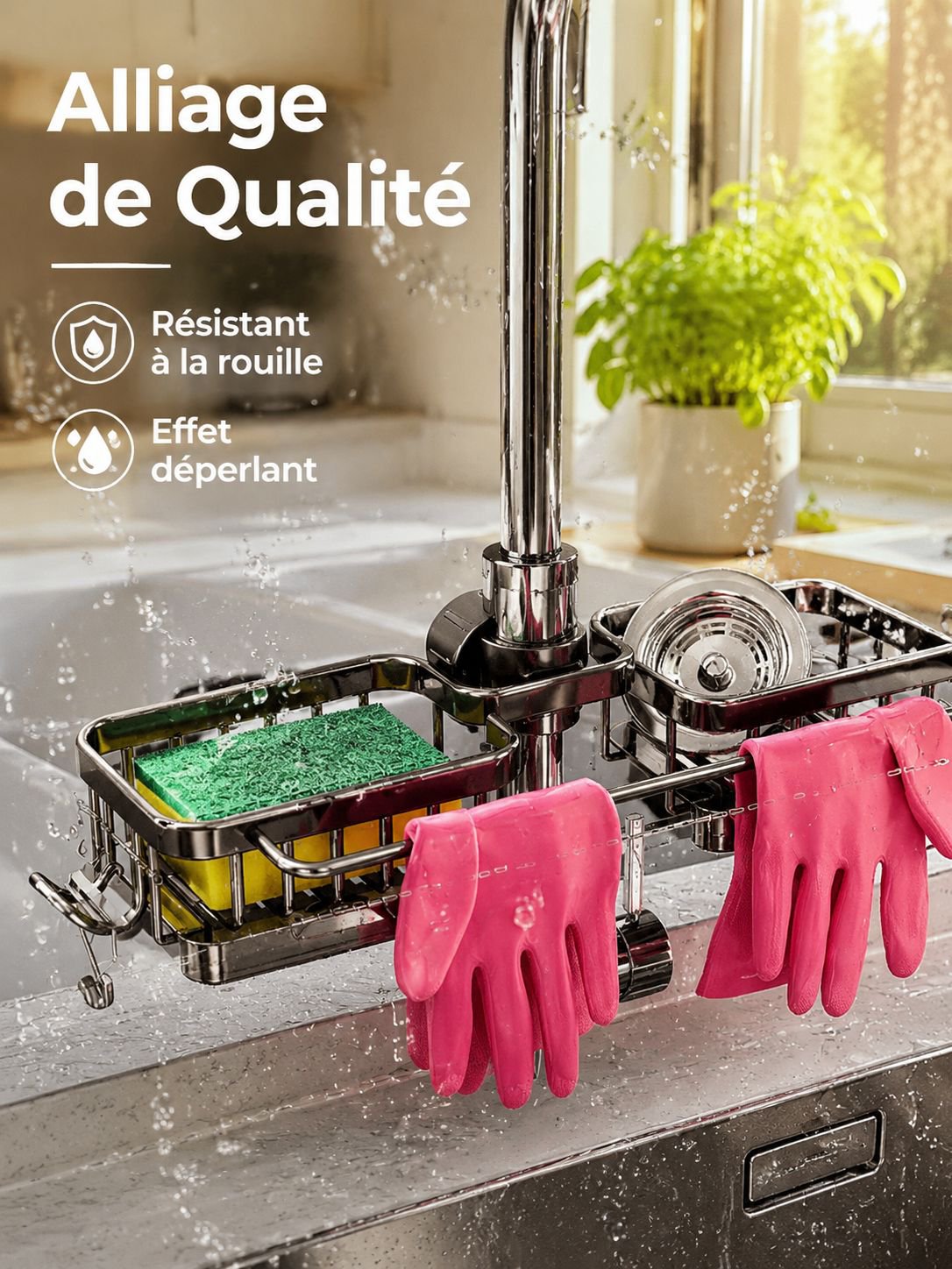 égouttoir d'évier de cuisine