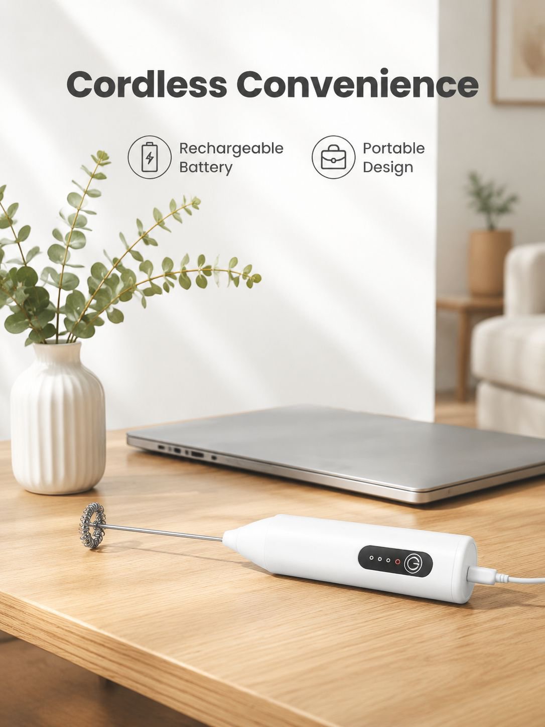 Wireless Electric Handheld Milk Frother