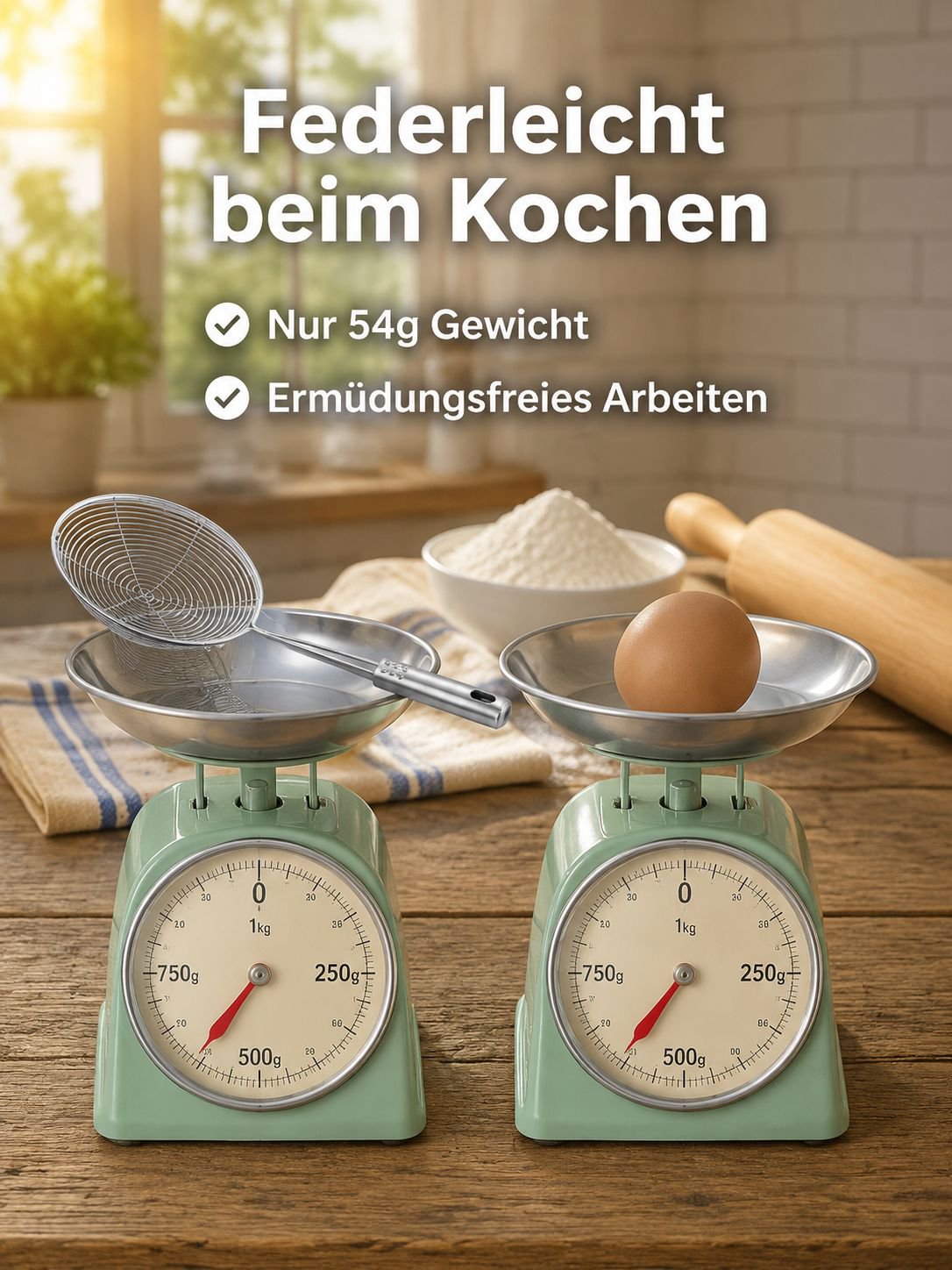Küchensieb mit Griff für komfortables Abseihen und Servieren