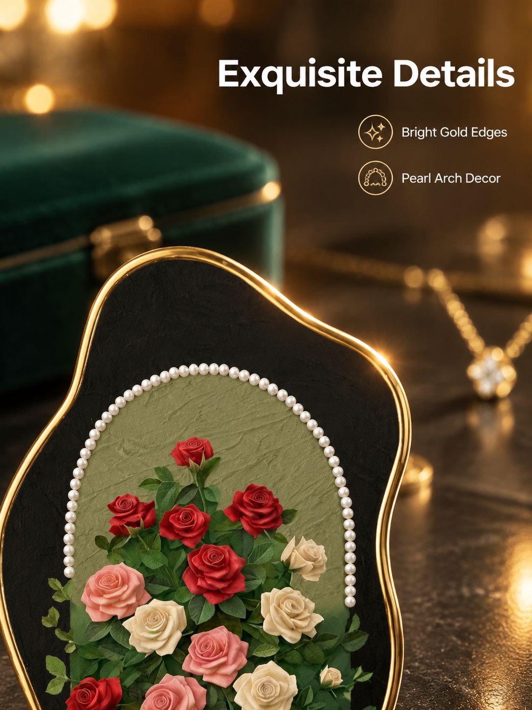 Pearl Rose Ancient Style Desktop Cabinet Small Pendant
