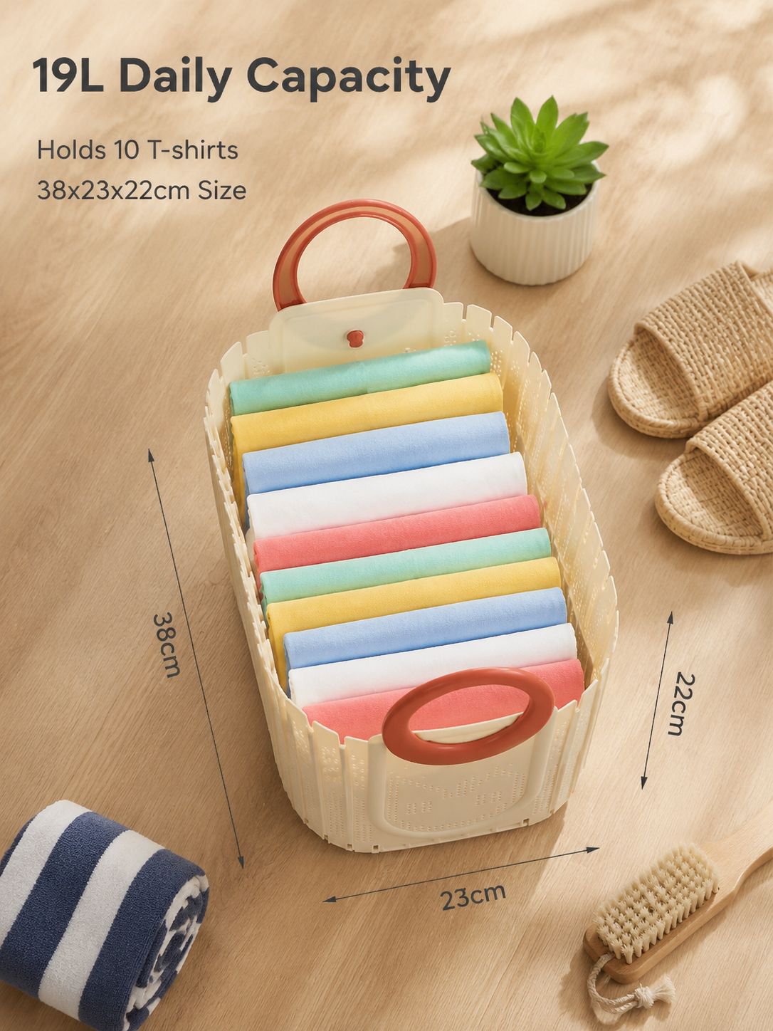 Large foldable laundry basket for home use