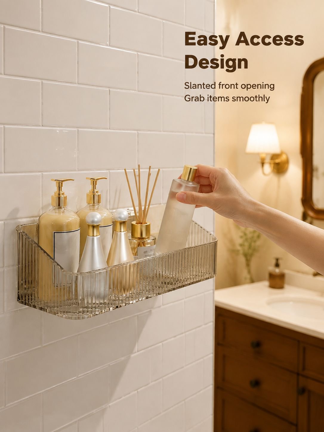 Transparent Drainage Multi-Functional Bathroom Storage Box