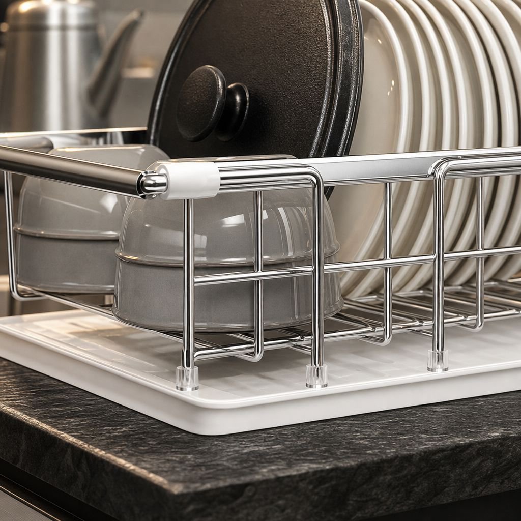 Rust-resistant stainless steel drain basket organizer