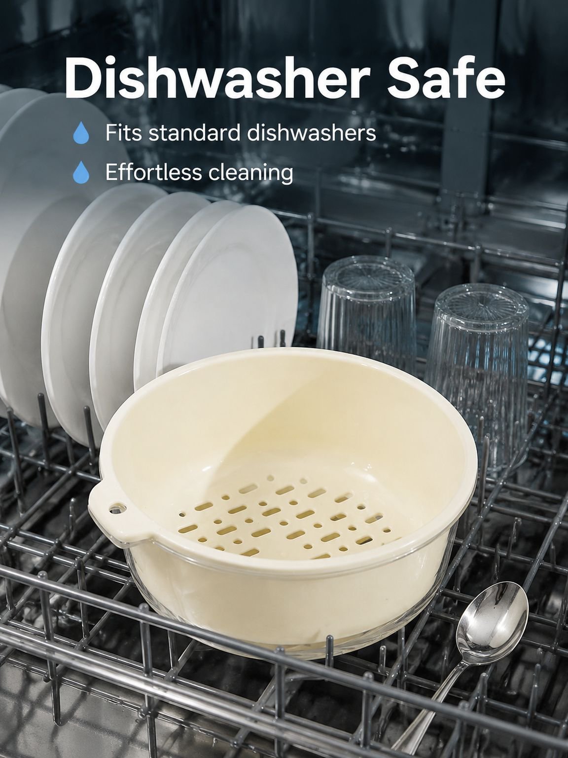 Kitchen Double-Layer Veggie Washing & Fruit Drain Basket