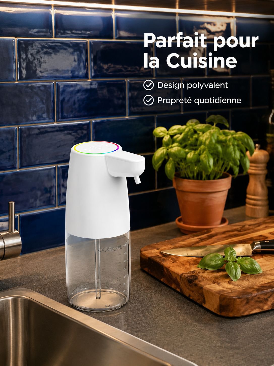 Distributeur automatique de savon moussant intelligent