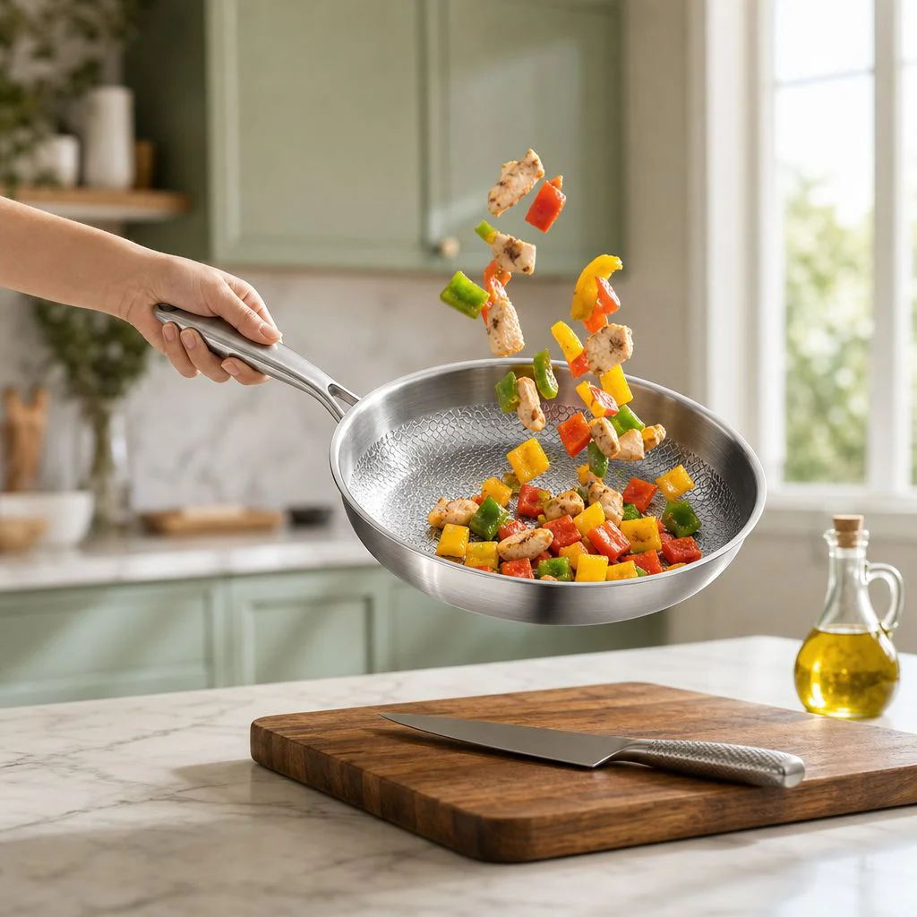 Chemical-free Uncoated Non-stick Frying Pan